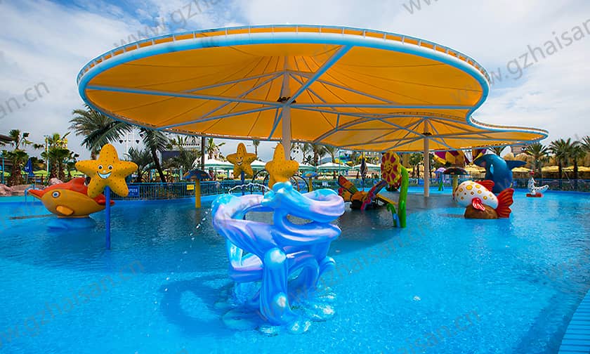 浙江宁波大目湾阿拉的海水上乐园小谐游乐场戏水小品